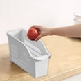 thumbnail image 5 of Plastic Storage Basket, Narrow Multipurpose Organizer Bin with Rollers, Space-Saving Storage Caddy for Kitchen, Bathroom, and Refrigerator Use, 5 of 6