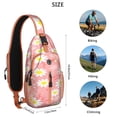 thumbnail image 5 of Exotic Papaya Pattern Sling Bag with Fun Kawaii Illustration – Lightweight Durable Polyester Crossbody Backpack Featuring Secure Zippers, Large Compartments, Mesh Side Pockets, Ideal for P, 5 of 5