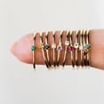 thumbnail image 2 of Womens Fashion Rings Copper Inlaid Zircon Geometric Design Elegant Simple Rings for Women, 2 of 9
