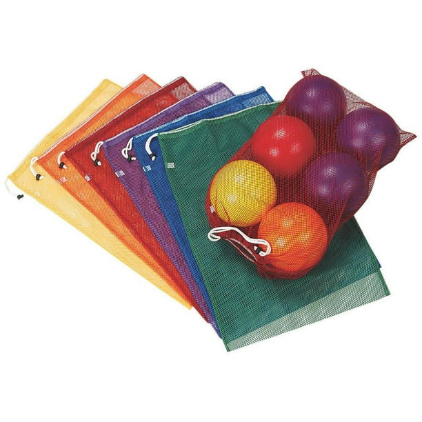 Spectrum Mesh Drawstring Bags, Medium, Set of 6