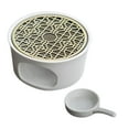 thumbnail image 2 of Xingzhi Ceramic Teapot Warmer Boiling Tea Household with green Traditional Tealight Holder white, 2 of 6