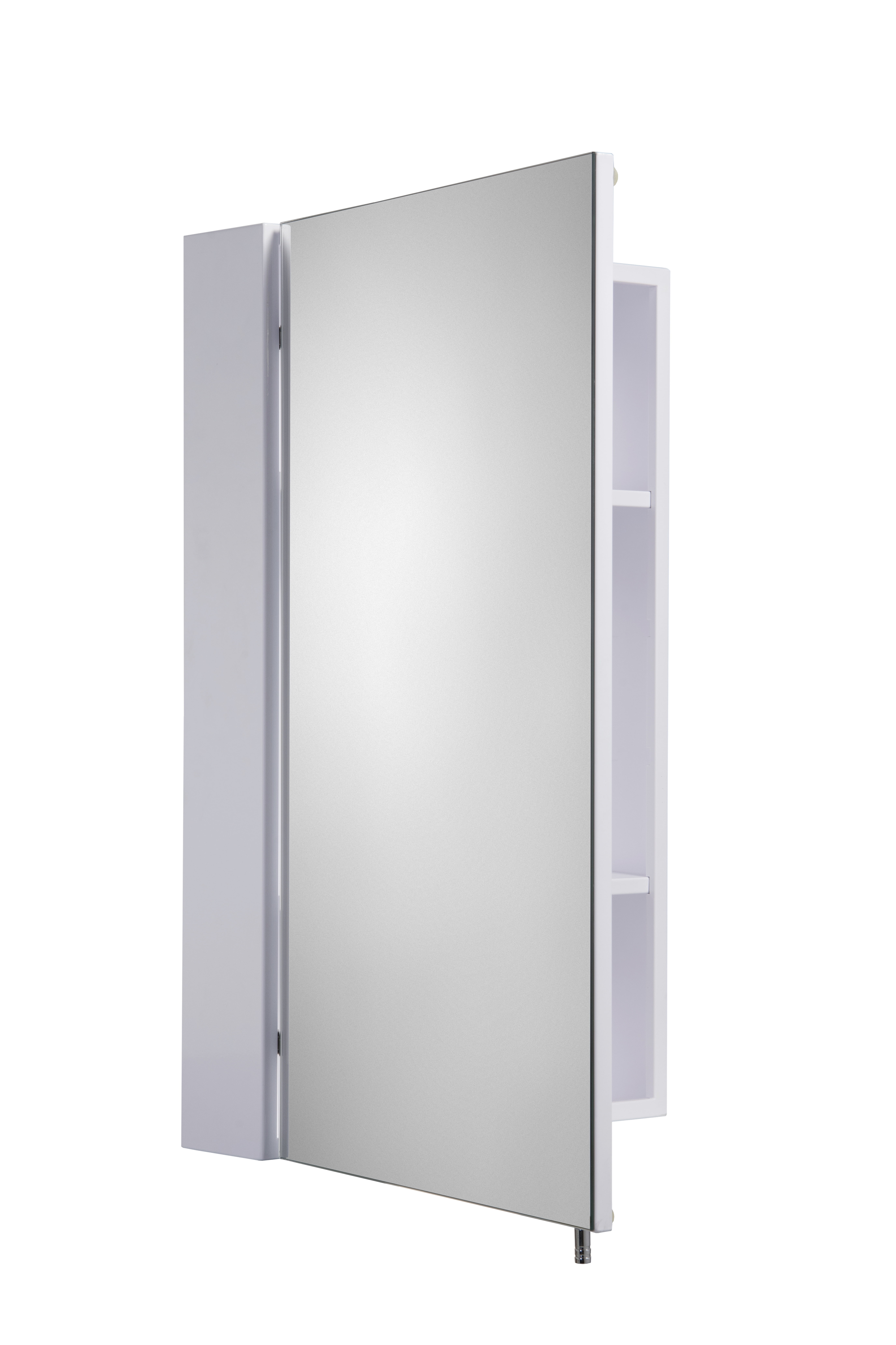 Croydex Finchley Single Door Stainless Steel Medicine Cabinet with Mirror Door (16x26in)
