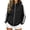01# Black, variant on Zip Up Hoodie for Women Long Sleeve Drawstring Oversized Sweatshirt Jacket Side White Stripe Sweatshirts Black S