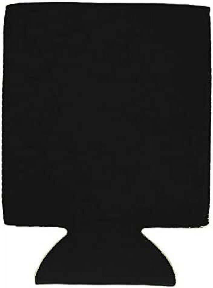 Blank Neoprene Collapsible Can Coolie (12 Pack, Black)