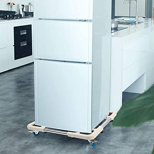 Dryer Furniture Mover with Wheels EVTSCAN 12 Feet Adjustable Appliance Dolly with 4 Locking Revolvable Casters Mobile Base for Washing Machine Refrigerator and Mini Fridge Stand Portable Cart 