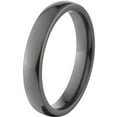 thumbnail image 2 of 4mm Half-Round Black Zirconium Ring with a Polished Finish, 2 of 3