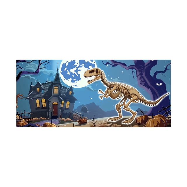 Dsscvnef Hallowen Skeleton Dragon Garage Background Cloth Skeleton Dragon Classic Lighting Holiday Party Decoration Outdoor Banner Garage Holiday Decoration