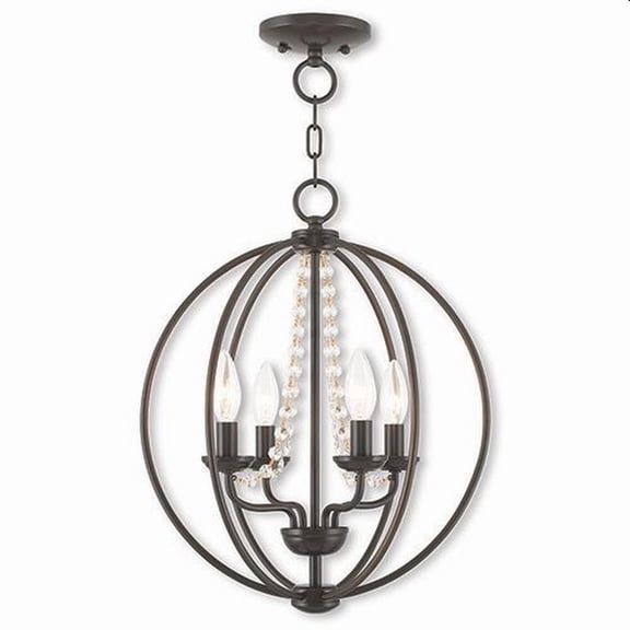 Transitional Four Light Chandelier-English Bronze Finish Bailey Street Home 218-Bel-2255820