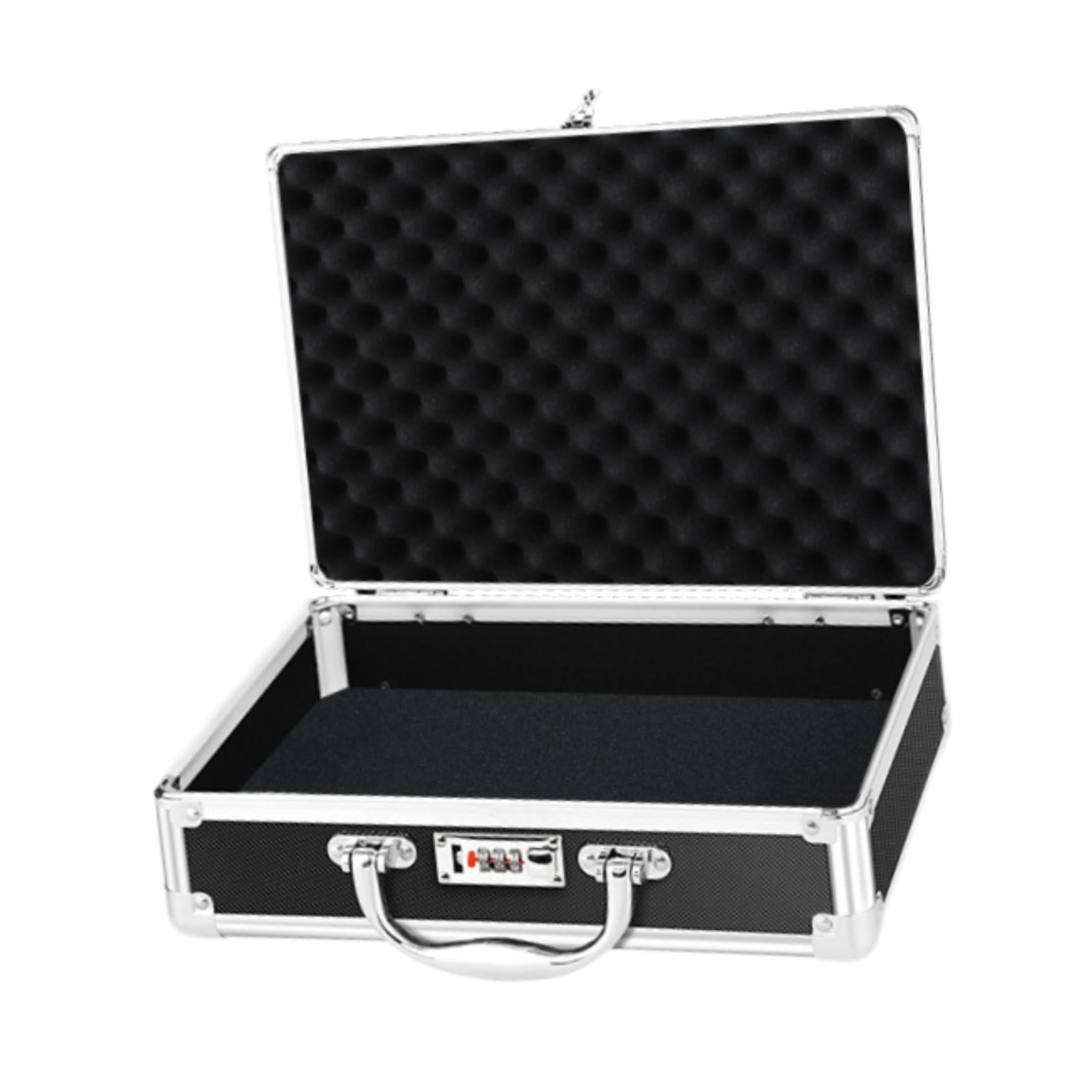 MAGIDEAL Portable Storage Case Anti Shock Empty Briefcase with Password Lock Tool Box S