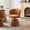 Terracotta + Chenille + Foam+2, variant on ENTU Adjustable Height 360 Swivel Bar Stool Chenille Upholstered Round Vanity Chair Cream Beige
