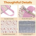 thumbnail image 4 of Pioneer Flower Floral Print Pattern Insulated Lunch Bag for Women & Adults,Large Portable Soft Cooler Lunch Bag,Thermal Food Storage Tote with Pearl Cotton,8.66L,8.75x5.75x9.5 Inch, 4 of 6