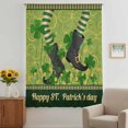 thumbnail image 2 of Happy St. Patrick's Sheer Curtains 84 Inches Long, Green Shamrock Shoots Coin Vintage Country Light Filering Curtains, Breathable Simi Curtain Privacy Drapes for Living Room Bedroom Window Treatment, 2 of 9