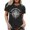 Black, variant on Womens Compass Graphic Tops Letter Print Crewneck Casual Short Sleeve Loose Fit Tee Trendy Fashion T Shirts Vacation Outfits