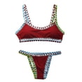 thumbnail image 2 of WILLBEST Traje de Baño de Manga Larga Para Mujer, Conjunto de Tankini Para Playa, Traje de Baño de Punto, Traje de Baño Separado de Verano Con Sombrero A Juego, Traje de Baño Informal, 2 of 6