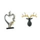thumbnail image 1 of Escultura Romántica De Pareja De Ciervos, Adorno Coleccionable único Para Dormitorio, Boda, Estantería, Armario, Oficina, Hogar, Decoración De Pared., 1 of 8