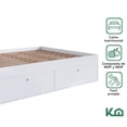 thumbnail image 2 of Base Cama Matrimonial Con Cajones Compartimientos KingsHouse blanco, 2 of 7