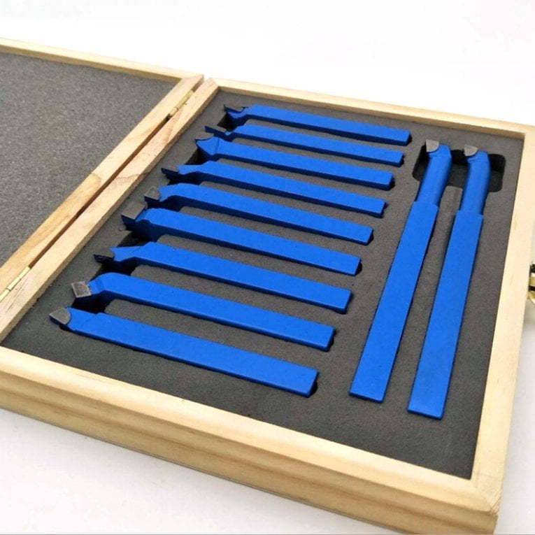 11pcs Carbide Tip Tipped Cutter Tool Bit Cutting Set For Metal Lathe Tooling Welding Type Lathe