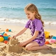 thumbnail image 5 of Lanbubble Girls Rash Guard Swimsuit Set Short Sleeve UPF 50+ 2 Pieces Bathing Suit 5-6 Years, 5 of 7