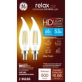 thumbnail image 1 of Bombillas GE Lighting Soft White Relax HD 60 W (paquete de 2), 1 of 2