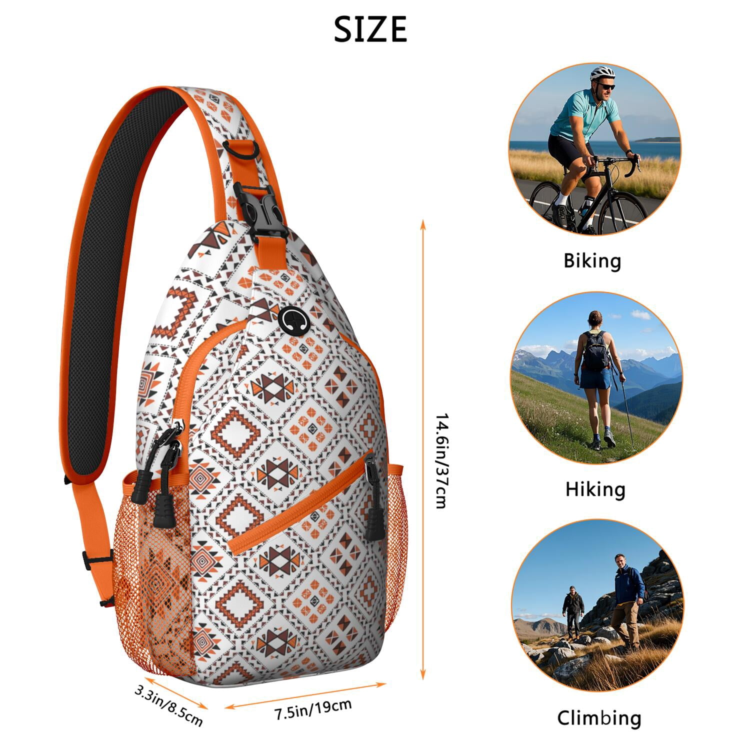 Rustic Home Decor Inspired Sling Bag Spacious Chest Bag for Commuters Artistic & Versatile