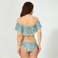 thumbnail image 2 of - Off Shoulder Mira Flounce Bikini Set - Solid Printing Bikini Top / Side Tie Bottom, 2 of 7