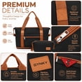 thumbnail image 6 of Gynky Travel Duffel Bag 2 Set Weekender Bags for Women Large Expandable with Make up Bag Carry On Overnight Gym Duffel Bags with Wet Pocket Hospital Bags for Labor and Delivery Black, 6 of 6