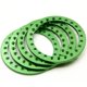 thumbnail image 1 of Anillo de bloqueo exterior de rueda de metal de 4 piezas verde, 1 of 5