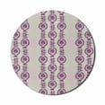 thumbnail image 1 of Floral Mouse Pad for Computers, Repetitive Vertical Aligned Floral Peduncles Leaves Corolla Delicate Pattern, Round Non-Slip Thick Rubber Modern Mousepad, 8" Round, Pale Taupe Purple, by Ambesonne, 1 of 2