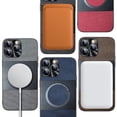thumbnail image 4 of Dteck Leather Case for iPhone 13 Pro Luxury Elegant Design Slim Thin Lightweight Magnetic MagSafe Shockproof Anti-Scratch Non-Slip Case For iPhone 13 Pro,Brown, 4 of 6