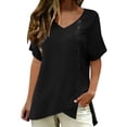 thumbnail image 6 of Fall Fashion Must Haves Holiday Christmas Design Pullover Sweatshirt Long Sleeve Round Neck Top for Women Women Fall Clothes, 6 of 9