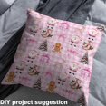 thumbnail image 2 of Homewish Cartoon Santa Claus Fabric by the Yard 1 Yard for Kid, Girly Pink Buffalo Plaid Room Decor Fabric by the Yard, Merry Christmas Sewing Fabric, Breathable Home Decor, 2 of 6