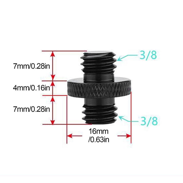 1/4" a 3/8" Adaptador de montaje de tornillo de rosca macho a hembra montaje de tornillo de placa de trípode para soporte de luz de trípode de Flash de cámara Tan Jianjun unisex