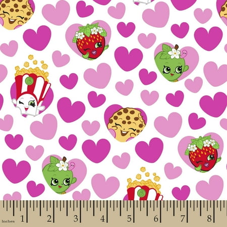 Cotton Scrubs Fabric - Moose Shopkins Scrub Fabric by the Yard, Multi, 44