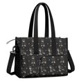 thumbnail image 2 of Teacher Tote Bag,Schnauzer Dog Teacher Utility Tote Bag,Large Work Tote Bags for Women with Multiple Pockets,Top Zipper Closure,13.8x10.6x6.7 Inch, 2 of 5