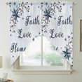 thumbnail image 2 of Texas Star Country Swag Valances for Windows, Kitchen Curtains 36 Inch Length 2 Panels Set, Blue Farmhouse Branches Short Curtains for Small Windows Rod Pocket Cafe Curtains Drapes 28"x36", 2 of 8