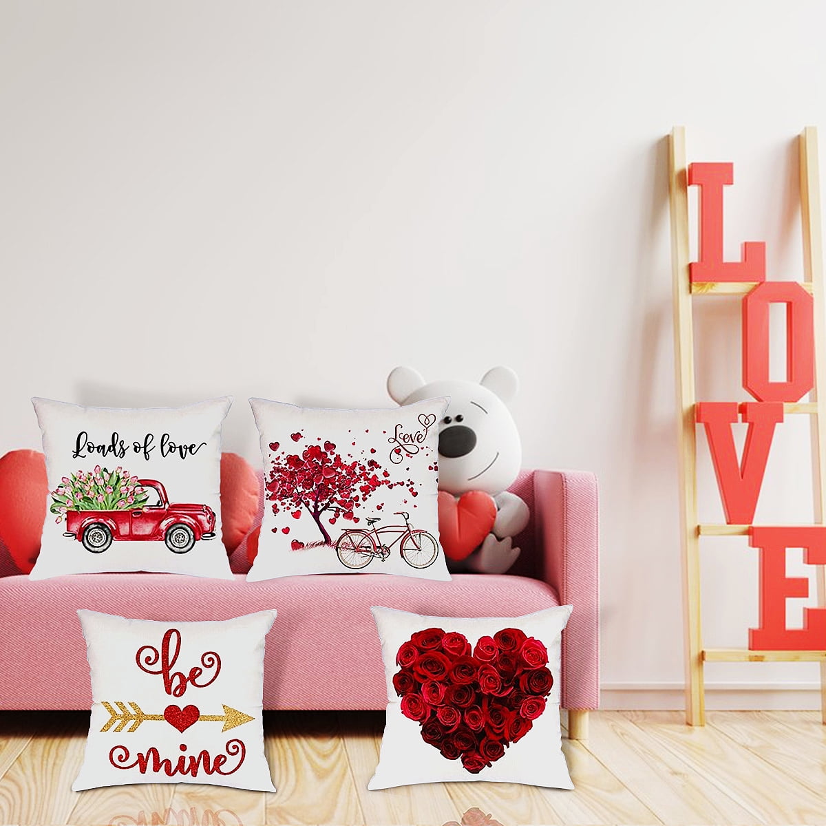 Valentine's day pillow clearance covers