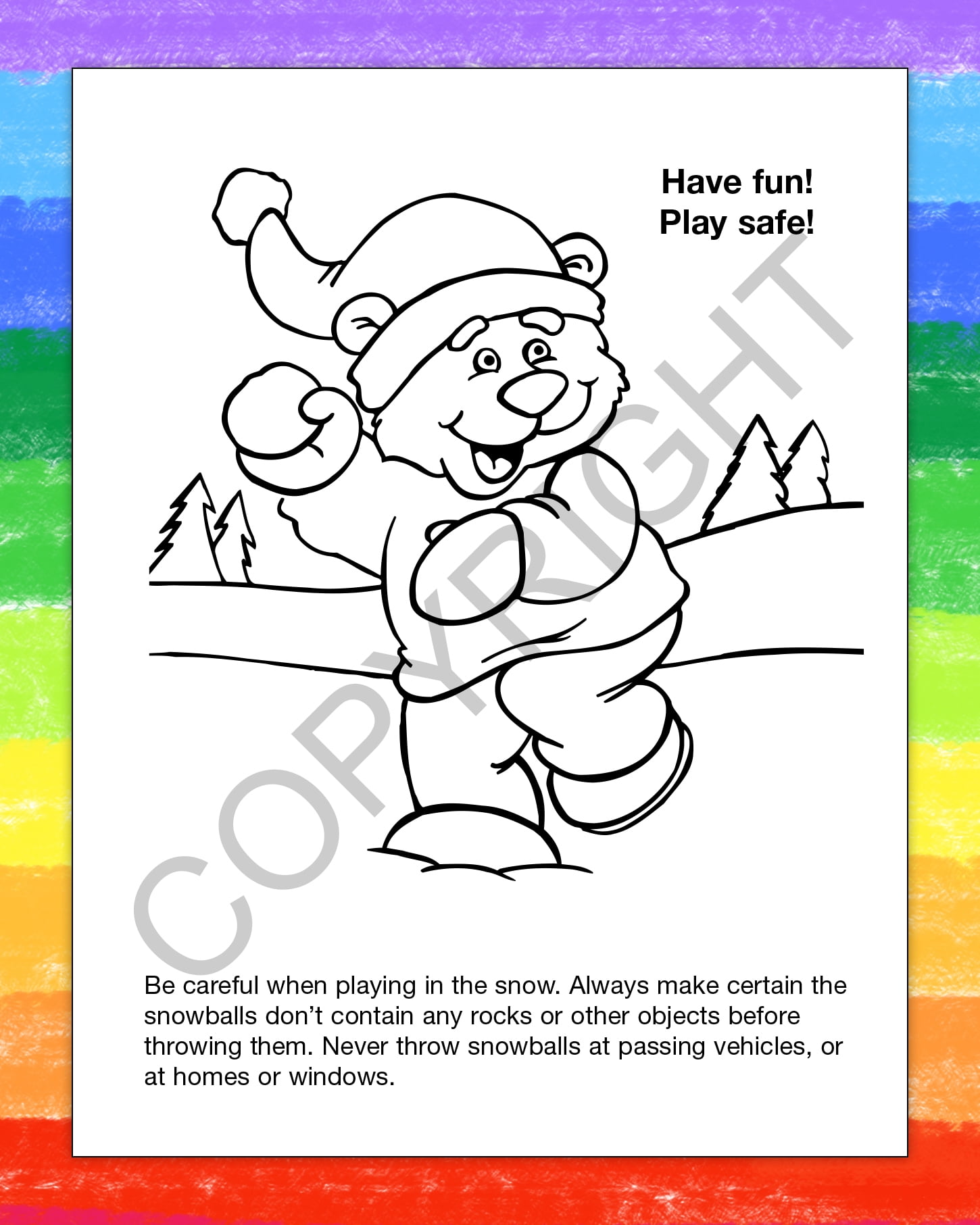 ZoCo: Kids Coloring and Activity Book for Winter and Holiday Safety, Pack 25