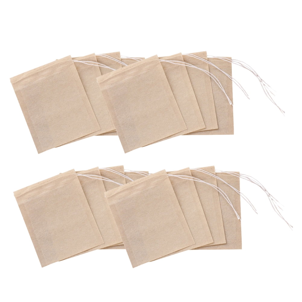 200pcs Drawstring Tea Filter Bags Disposable Paper Tea Bag for Loose Leaf Tea and Coffee (5x7cm