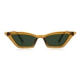 thumbnail image 1 of Womens Mod Plastic Narrow Cat Eye Sunglasses Brown Green, 1 of 4