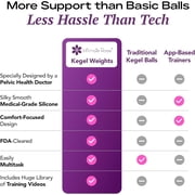 Kegel Exercise System - Pelvic Floor Exercises - Set of 6 Premium Silicone Kegel Exercise Weights & Control with Training Kit for Women: Beginners & Advanced