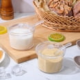 thumbnail image 3 of PACKOVE 2 Frascos de Acrílico con Tapas y Cucharas, Recipientes Transparentes, Frascos de Especias, Frascoss de Salsa, Frascosss de Cocina Herméticos, Recipientes Transparentes para Condimentos, Sal, 3 of 4