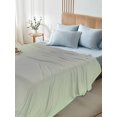thumbnail image 5 of Twin Flat Sheet 66"x96", Light Green Grey Ombre Soft Lightweight Bedding Flat Sheets Only, Modern Gradient Abstract Art Brushed Microfiber Top Bed Sheet, Breathable StainResistant Bedsheets, 5 of 9