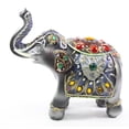 thumbnail image 4 of Feng Shui 6.5" Dark Gray Elephant Trunk Statue Lucky Figurine Gift Home Decor, 4 of 4