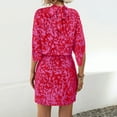 thumbnail image 4 of Robes pour Femmes 2024 Été Surdimensionnée Col Rond Manches Courtes Coton Lin Mi-Longueur Robe Manches Courtes Col Rond Longueur Genou Robe 50 % de Réduction!, 4 of 7