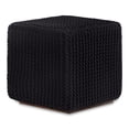 thumbnail image 3 of Loft Lyfe Fils de Coton 3-en-1 Pouf/pouf/table d'Extrémité, Noir, 3 of 7