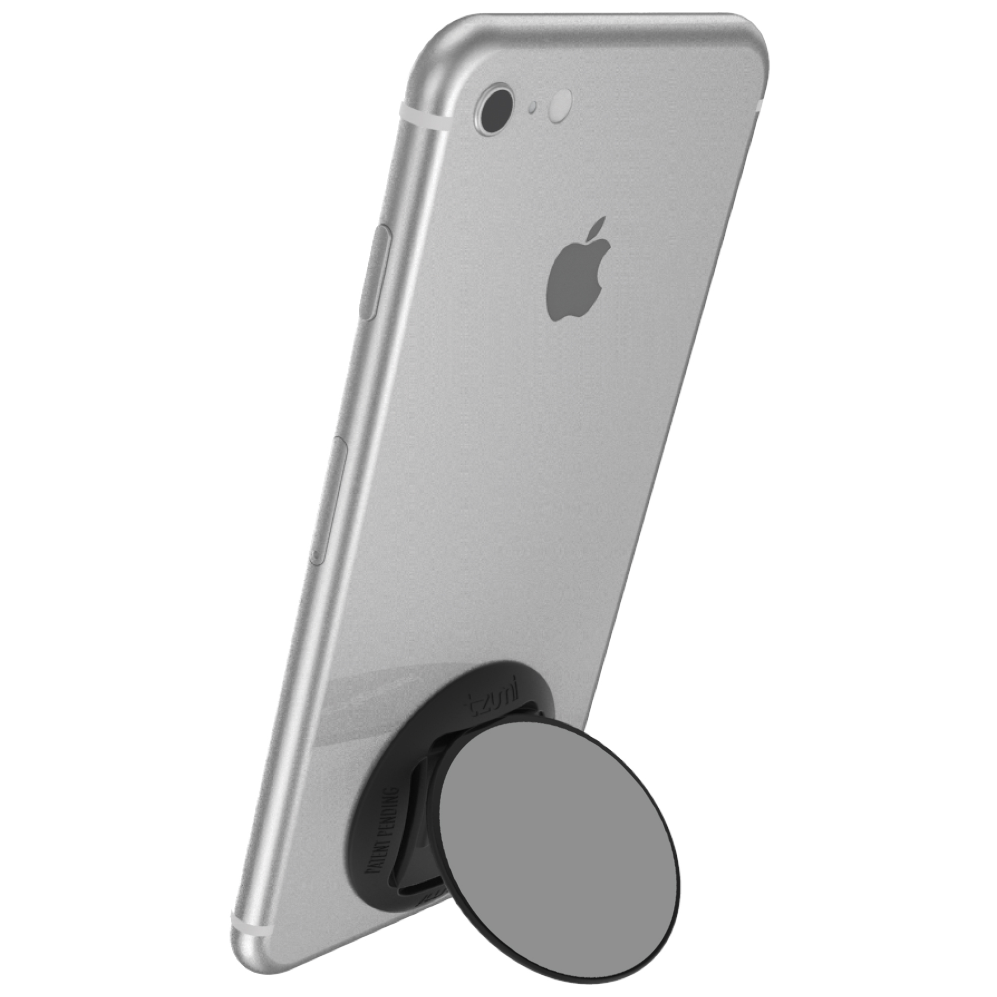 tzumi nuckees - Phone Grip and Stand for Smartphones and Other Electronic Devices - Reusable and Magnetic Mount-Friendly - Space Grey Design