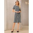 thumbnail image 2 of DARING DIVA Women's Short Sleeve Elegant Wedding Bodycon Fishtail Dress S Black, 2 of 7