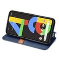 thumbnail image 2 of Étui pour Google Pixel 4a 4G à Rabat Portefeuille à Rabat Magnétique Protecteur - Bleu, 2 of 5