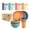 Multicolor, variant on 32 Piece Wheat Fiber Style Dinnerware Set, Plates Bowls Cups Cutlery and Chopsticks, Multicolor