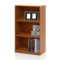 thumbnail image 3 of Furinno BASIC Engineered Wood 3-Tier Bookcase Storage Shelves in Light Cherry, 3 of 5